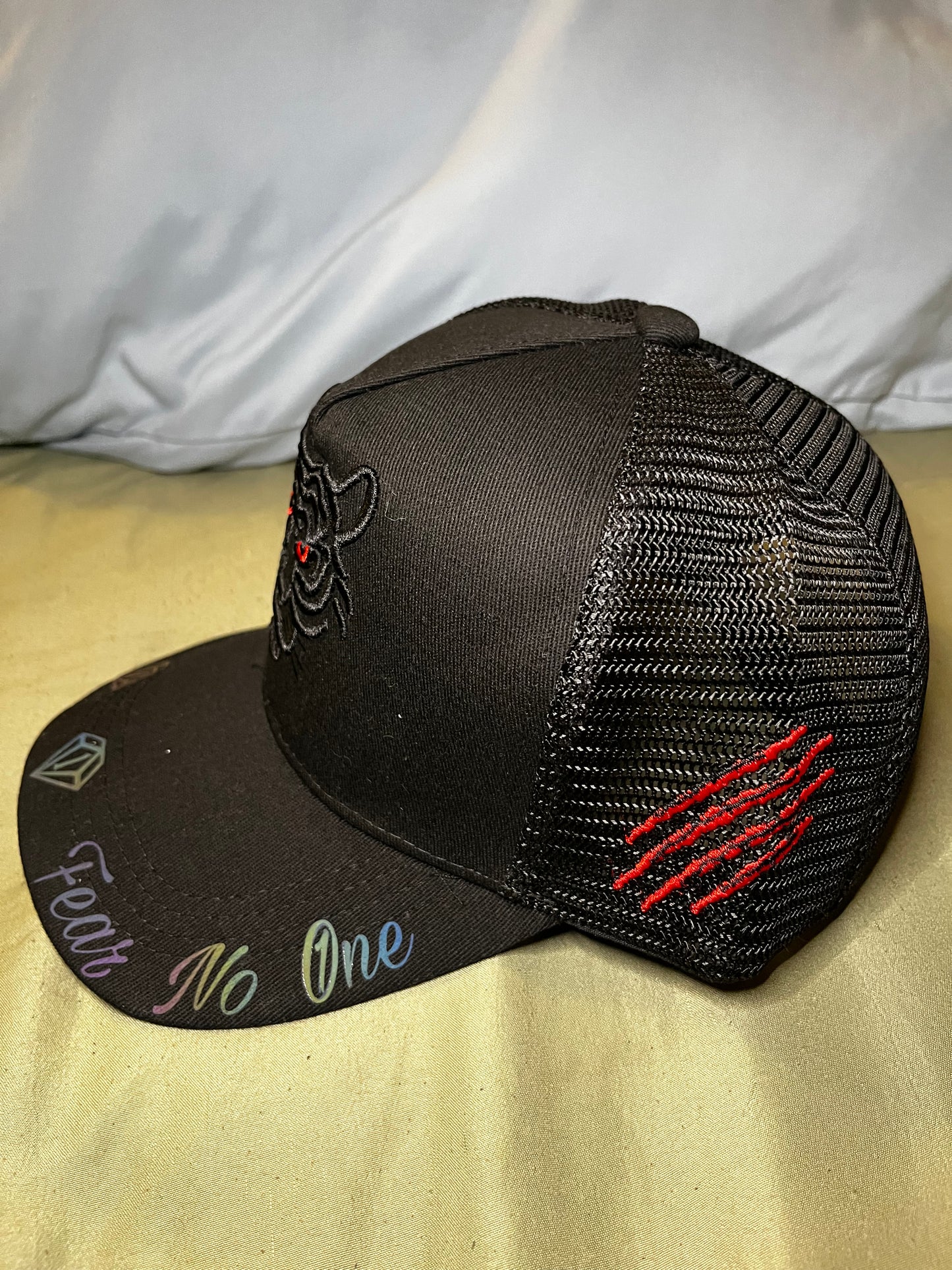Black cat SnapBack hat