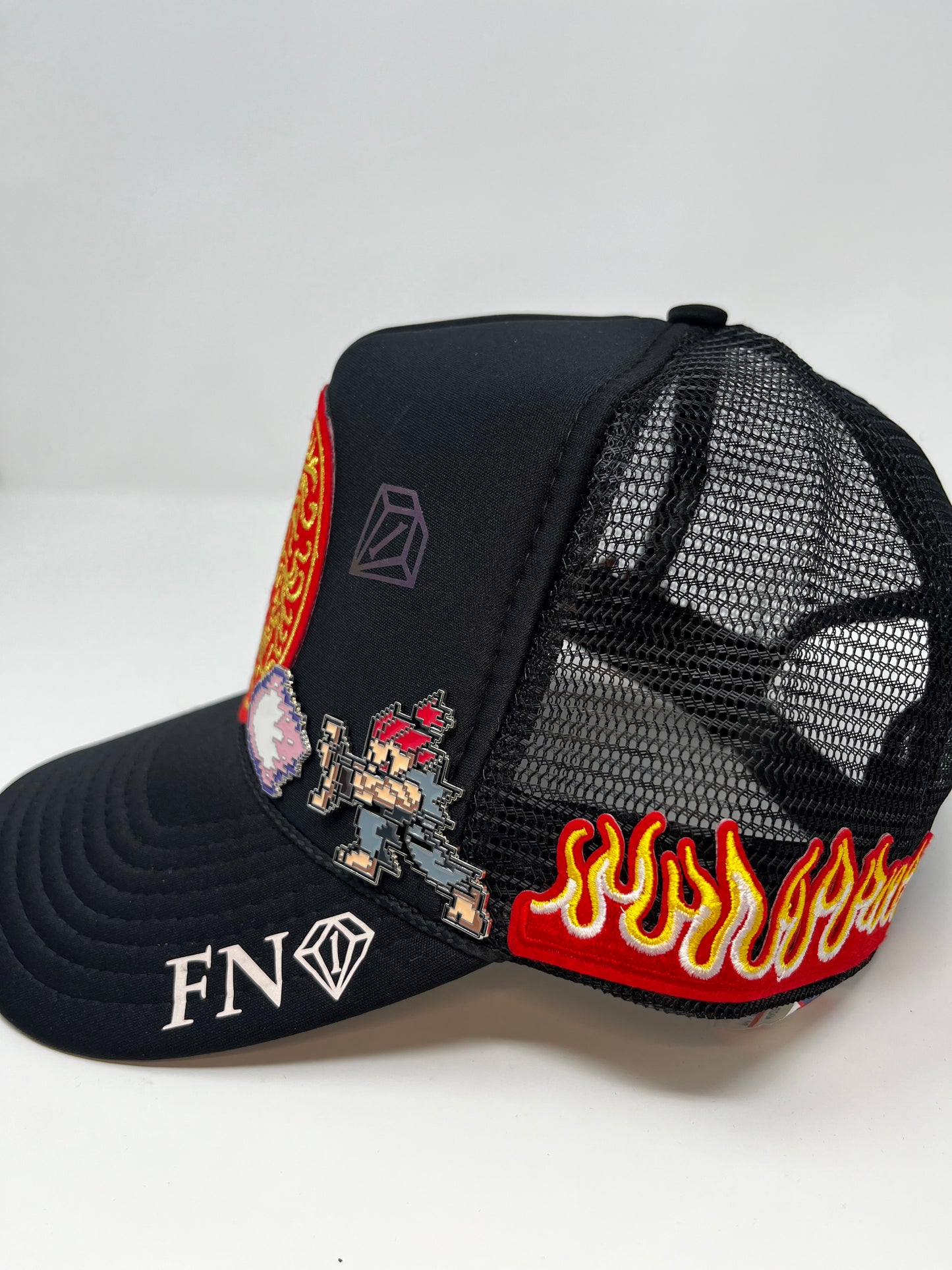 Ryu vs Akuma dragon style trucker hat