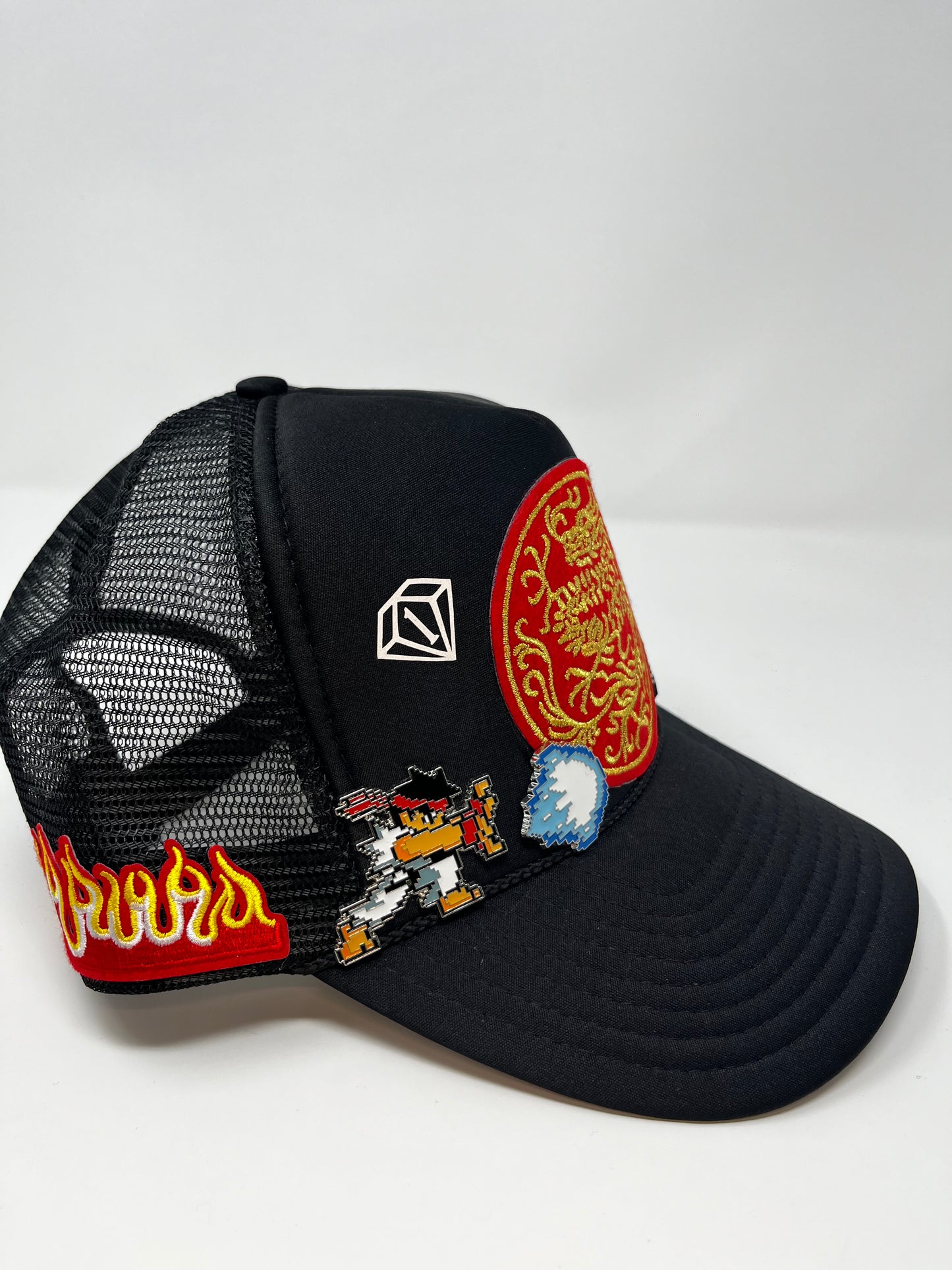 Ryu vs Akuma dragon style trucker hat