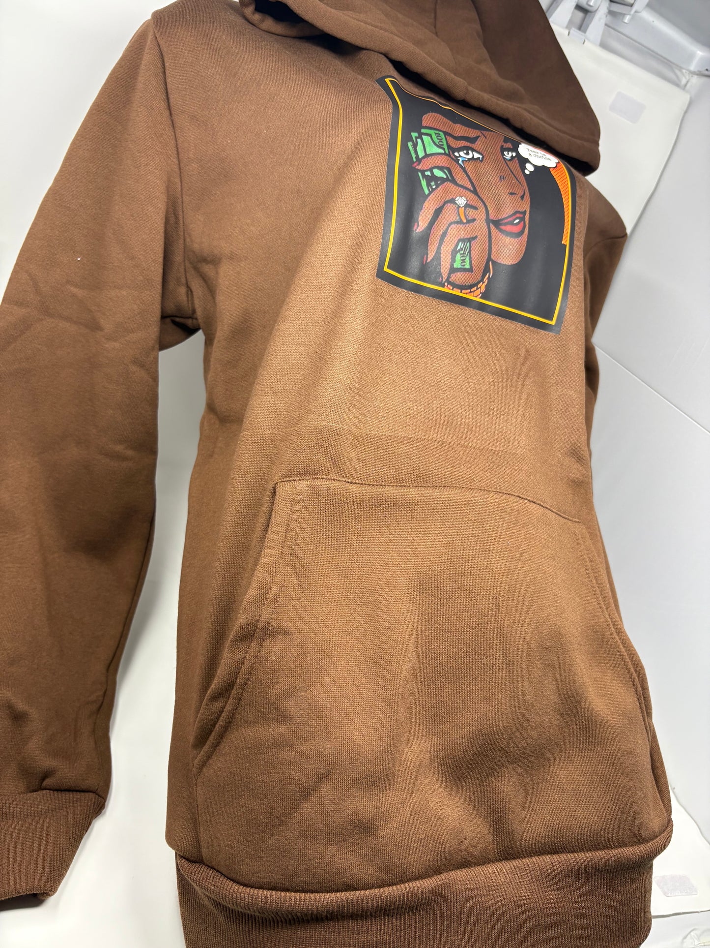Fear is a choice hoodie (brown)