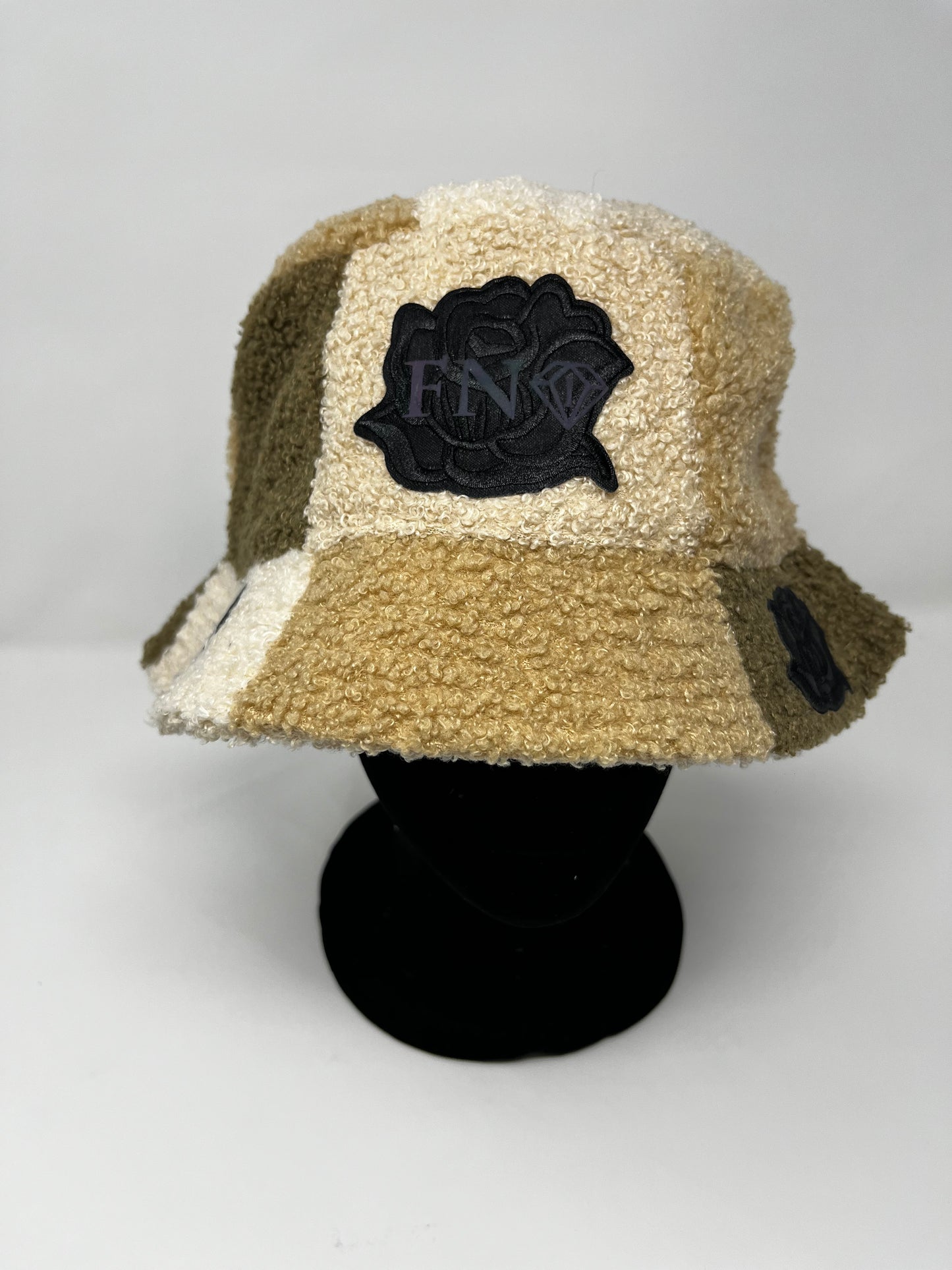 Shades of brown Rose Fur bucket