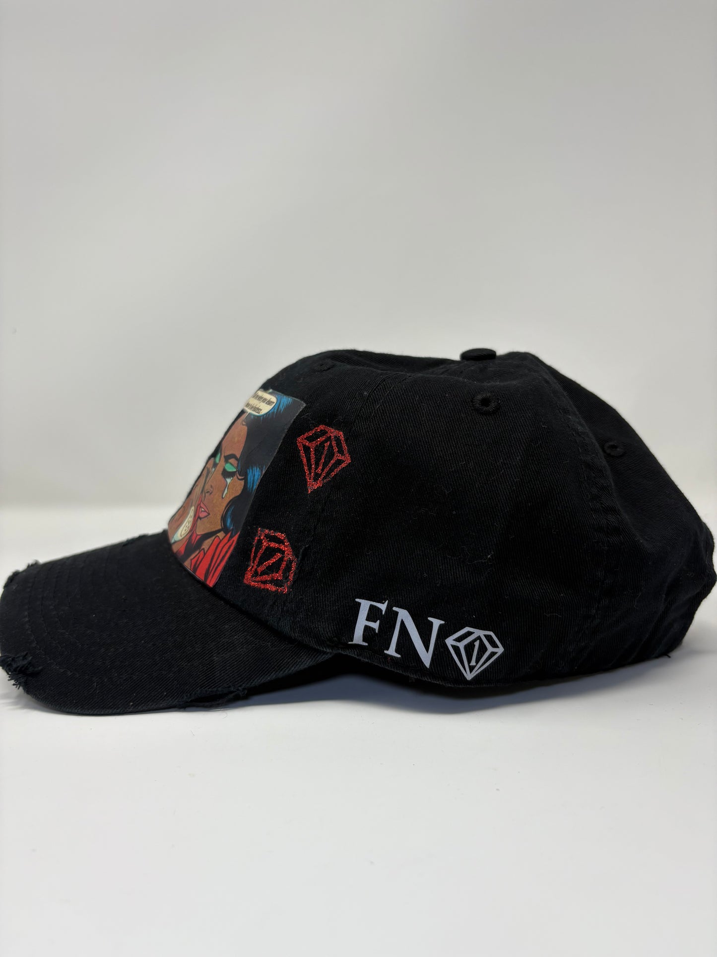 “Call me when…” love edition ( black/ red distressed)