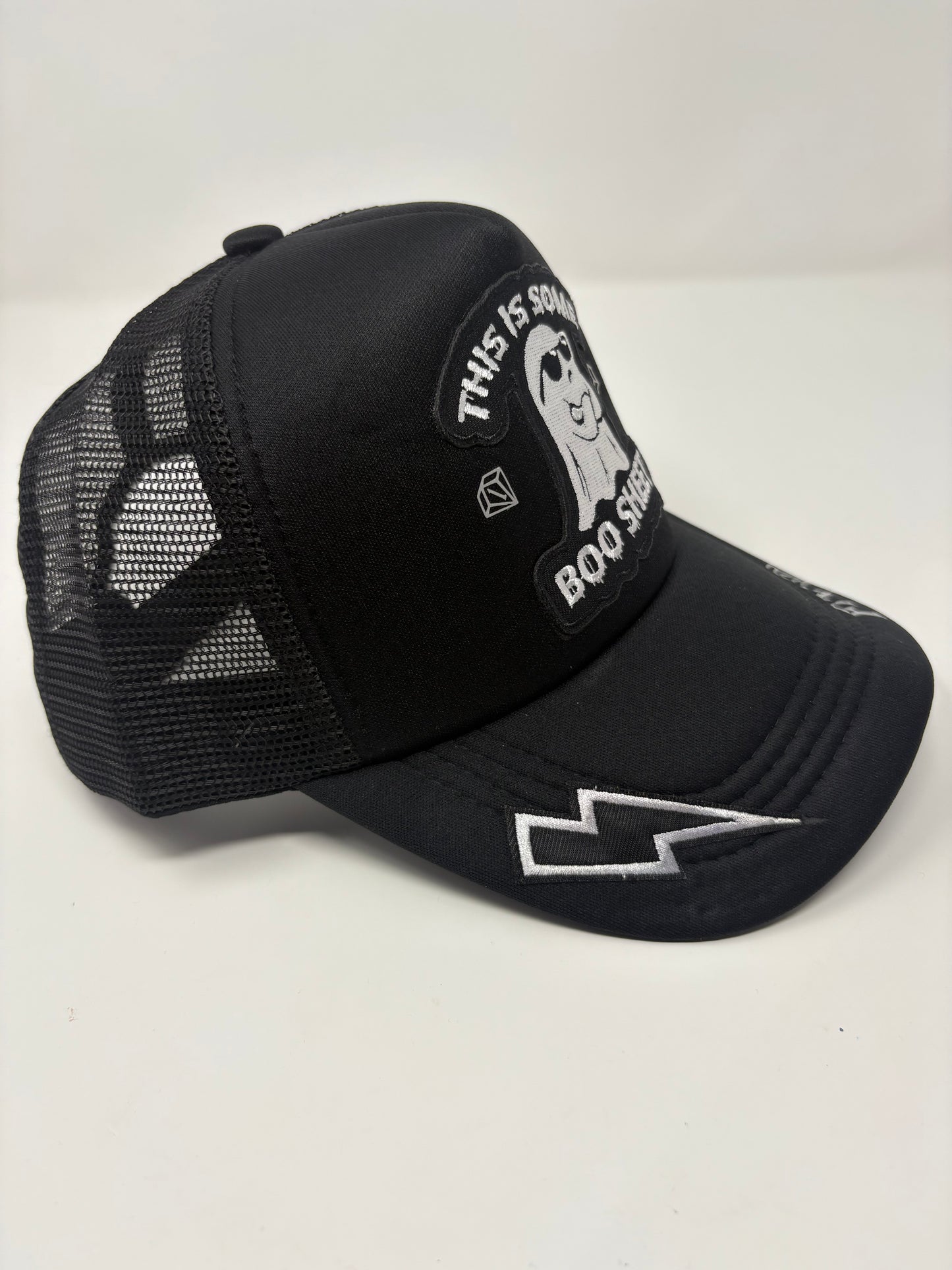Boo sheet trucker hat