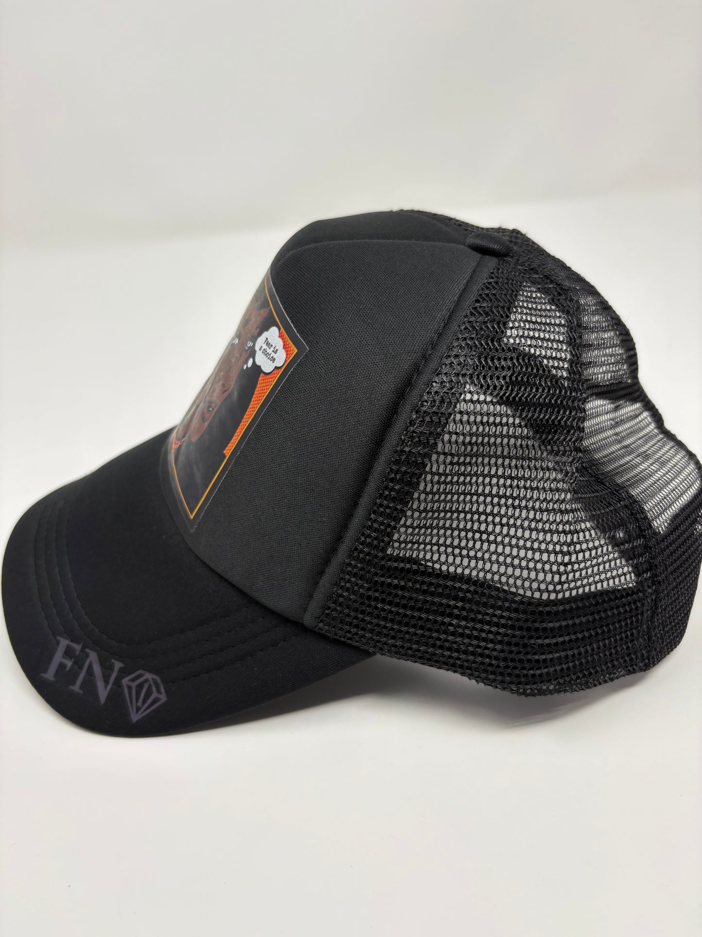 “Fear is a choice” trucker (blk)