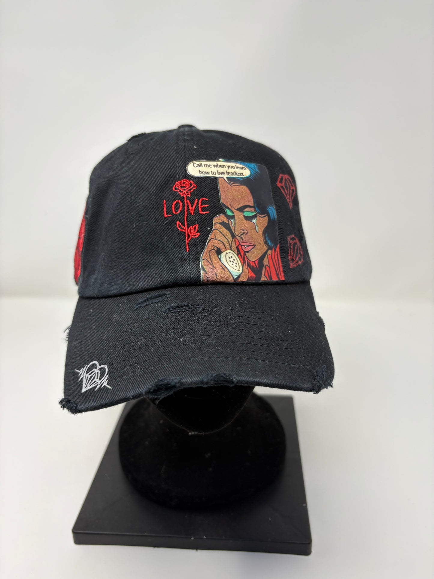 “Call me when…” love edition ( black/ red distressed)