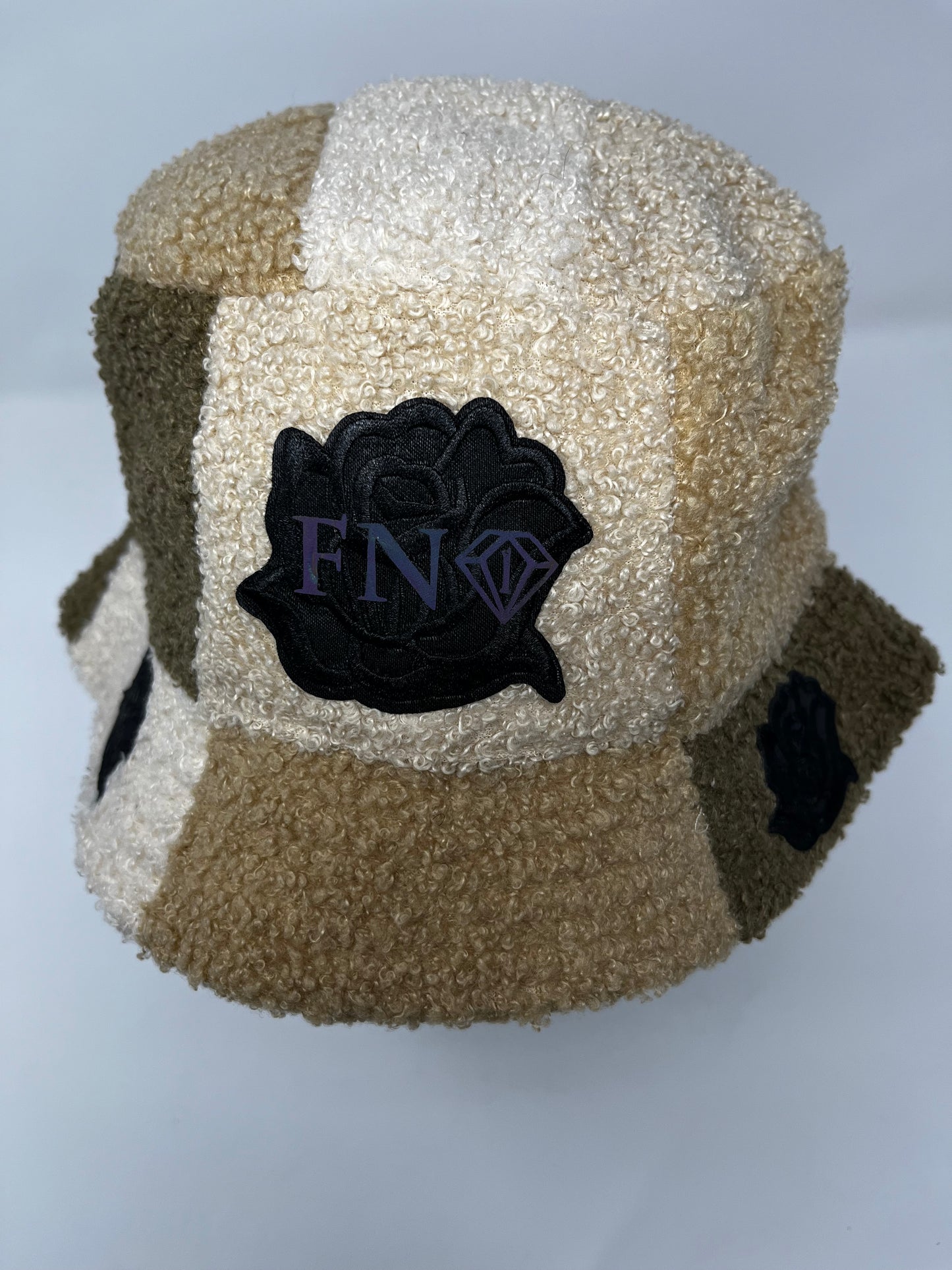 Shades of brown Rose Fur bucket