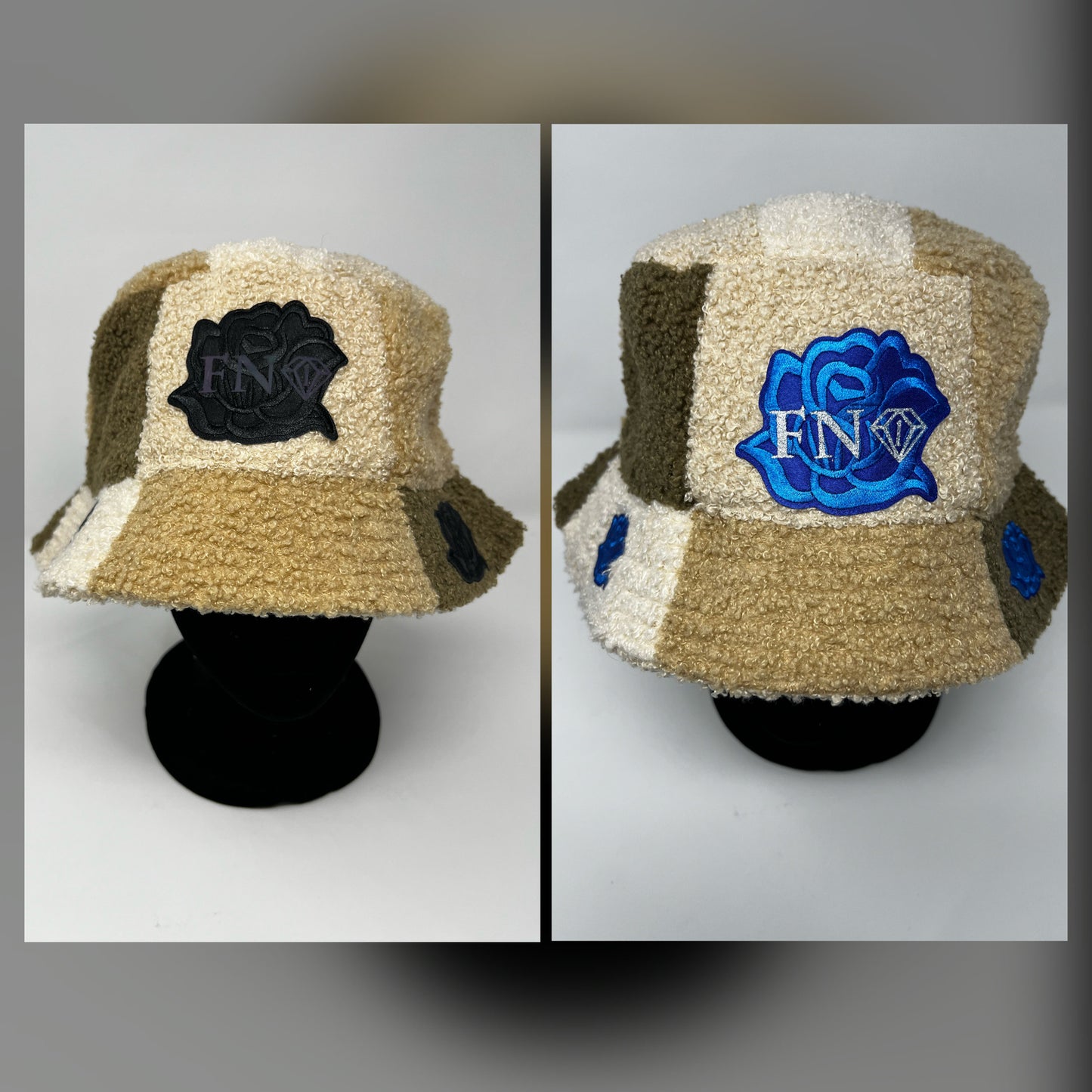 Shades of brown Rose Fur bucket