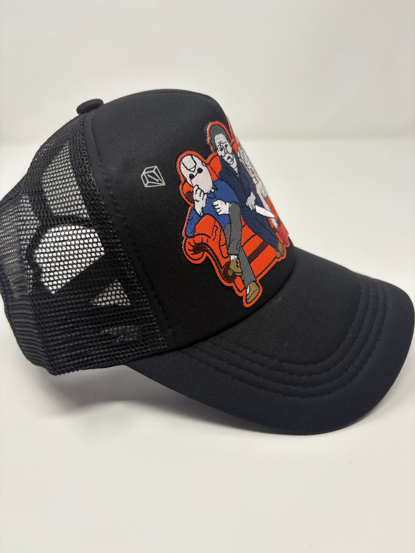 Scary Friends black trucker hat