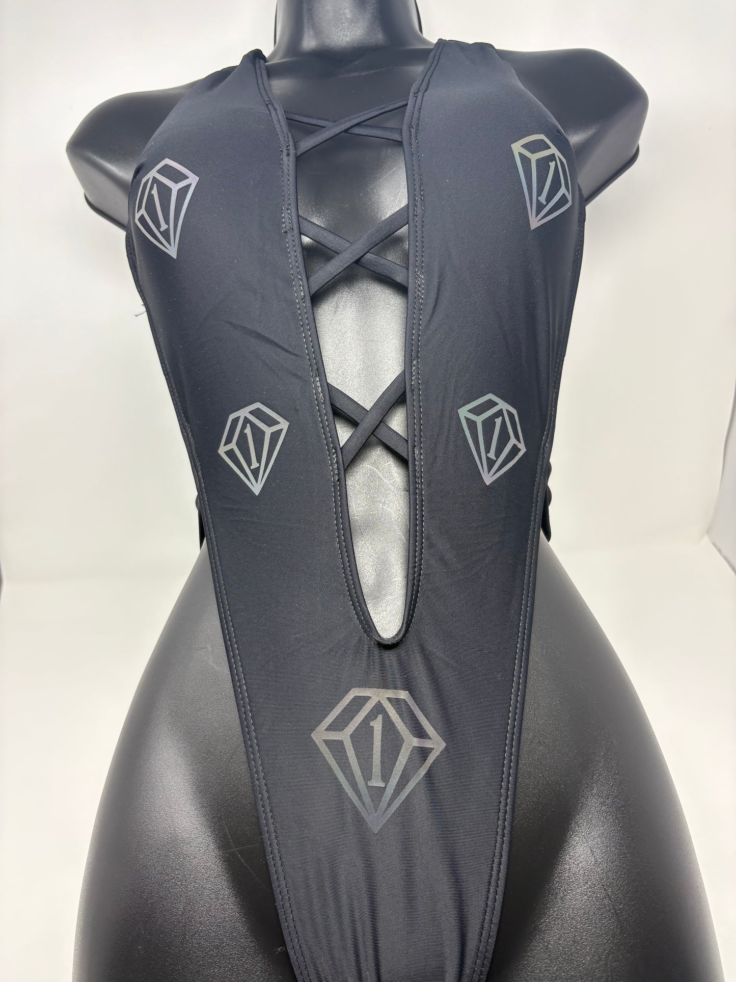 “Swimming in diamonds” (Iridescent Diamond) One-Piece Swimsuit