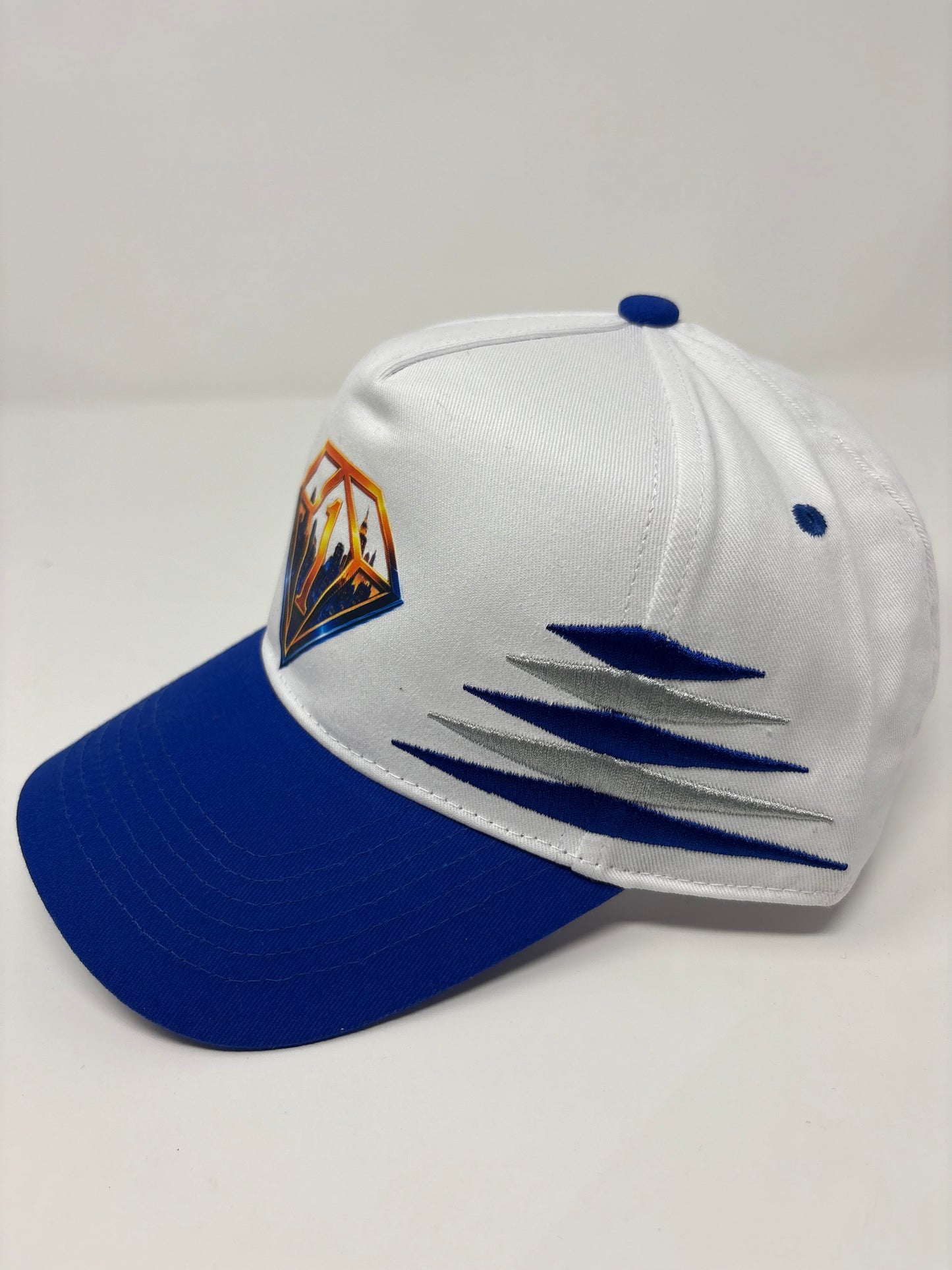 Fearless City Snapback – Royal Blue & White Diamond Edition