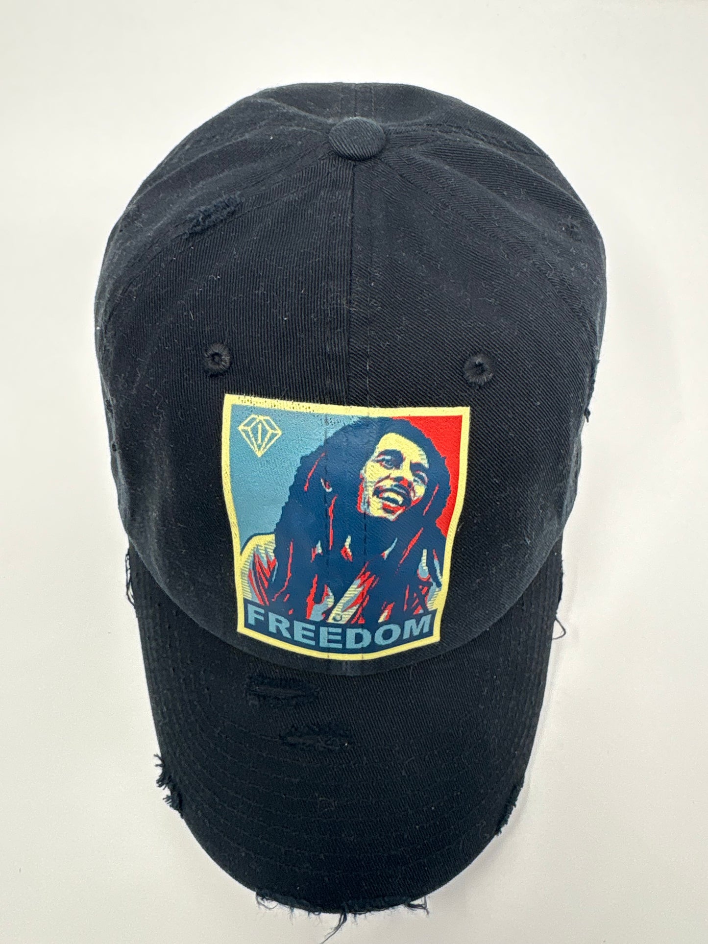 “Free & Fearless” distressed dad hat (BLK)