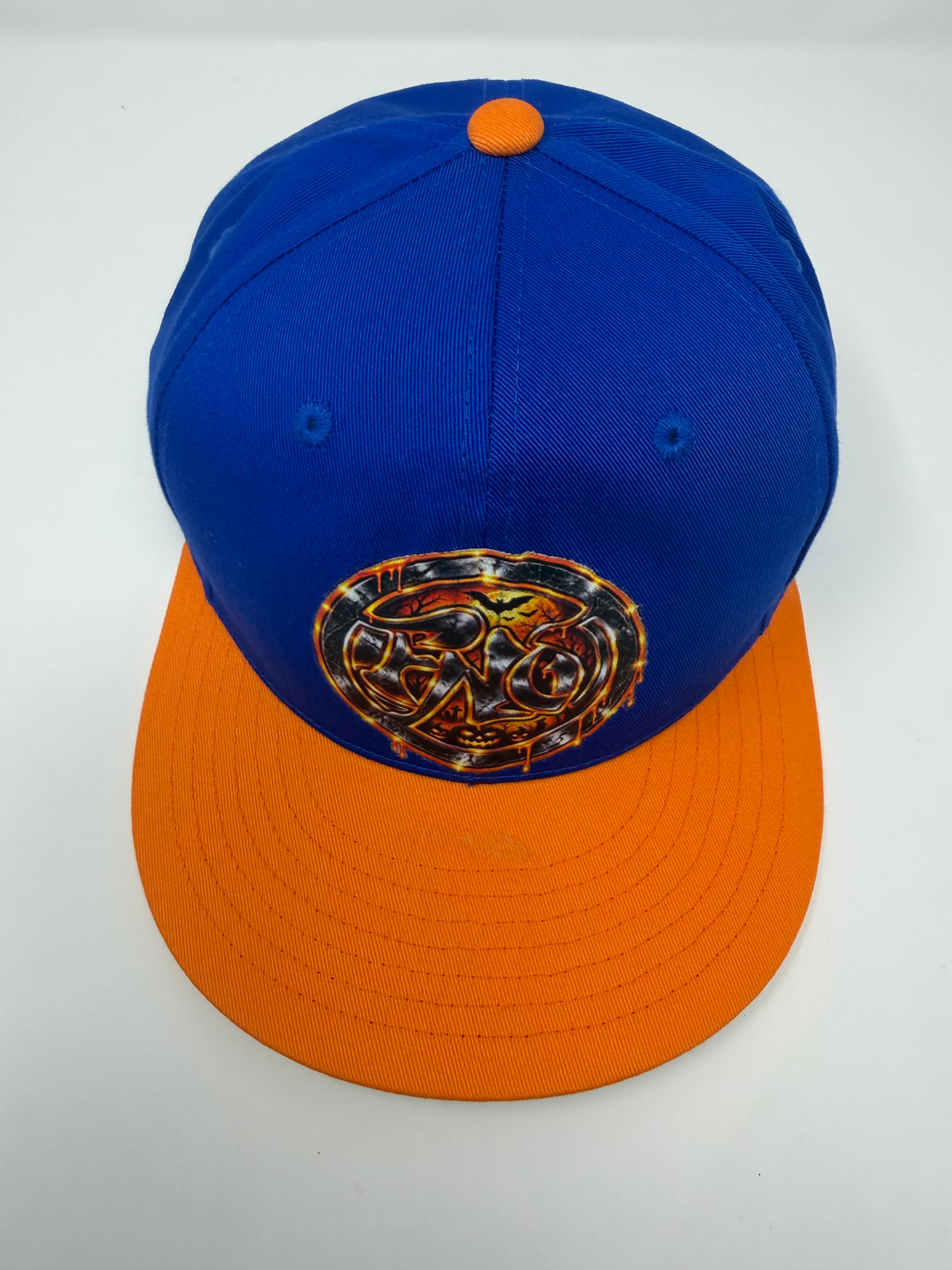 Haunted fearless dojo SnapBack (blue & orange)