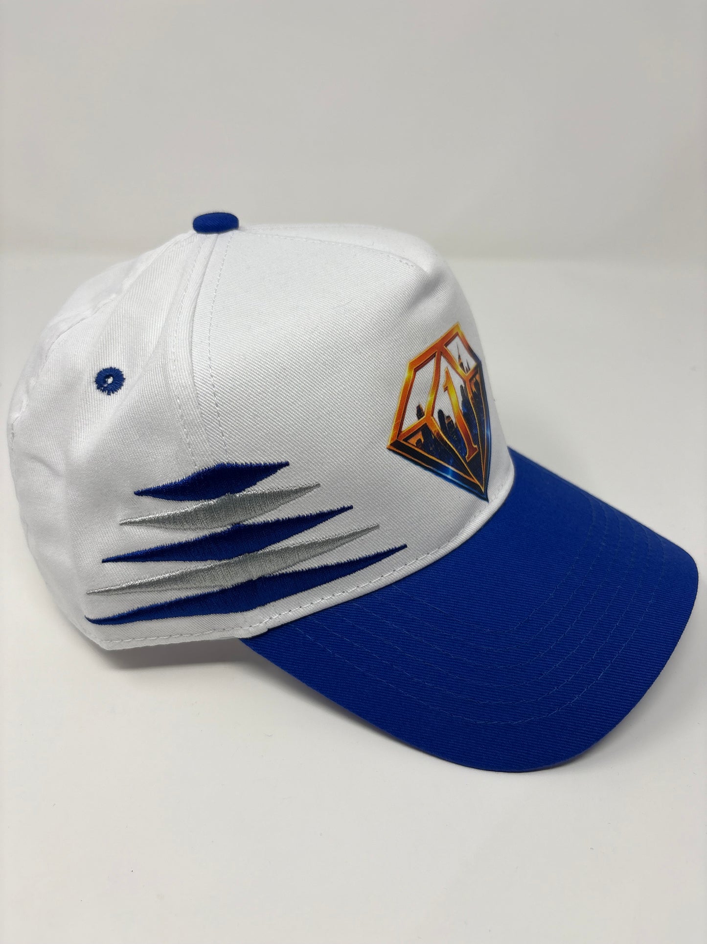 Fearless City Snapback – Royal Blue & White Diamond Edition