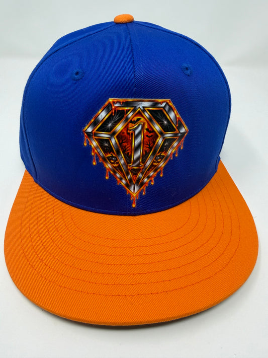 Haunted Diamond 1 Snapback (Blue  & Orange)