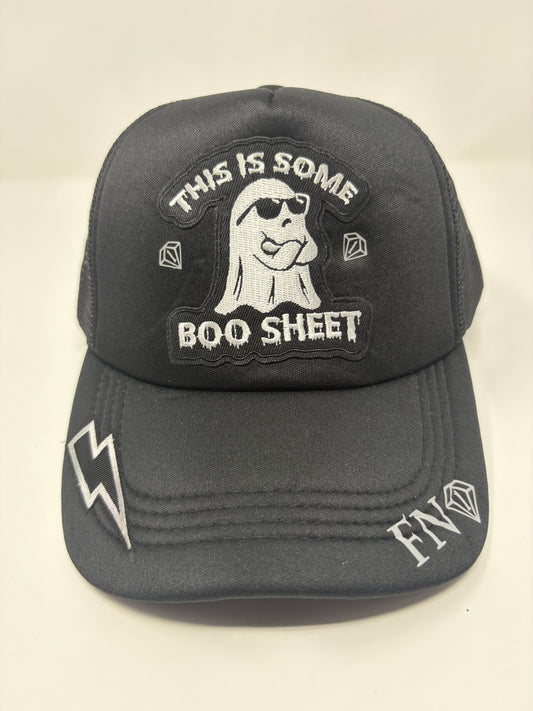 Boo sheet trucker hat