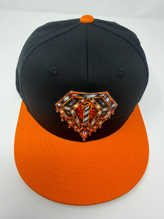 Haunted Diamond 1 Snapback (Orange & Black)