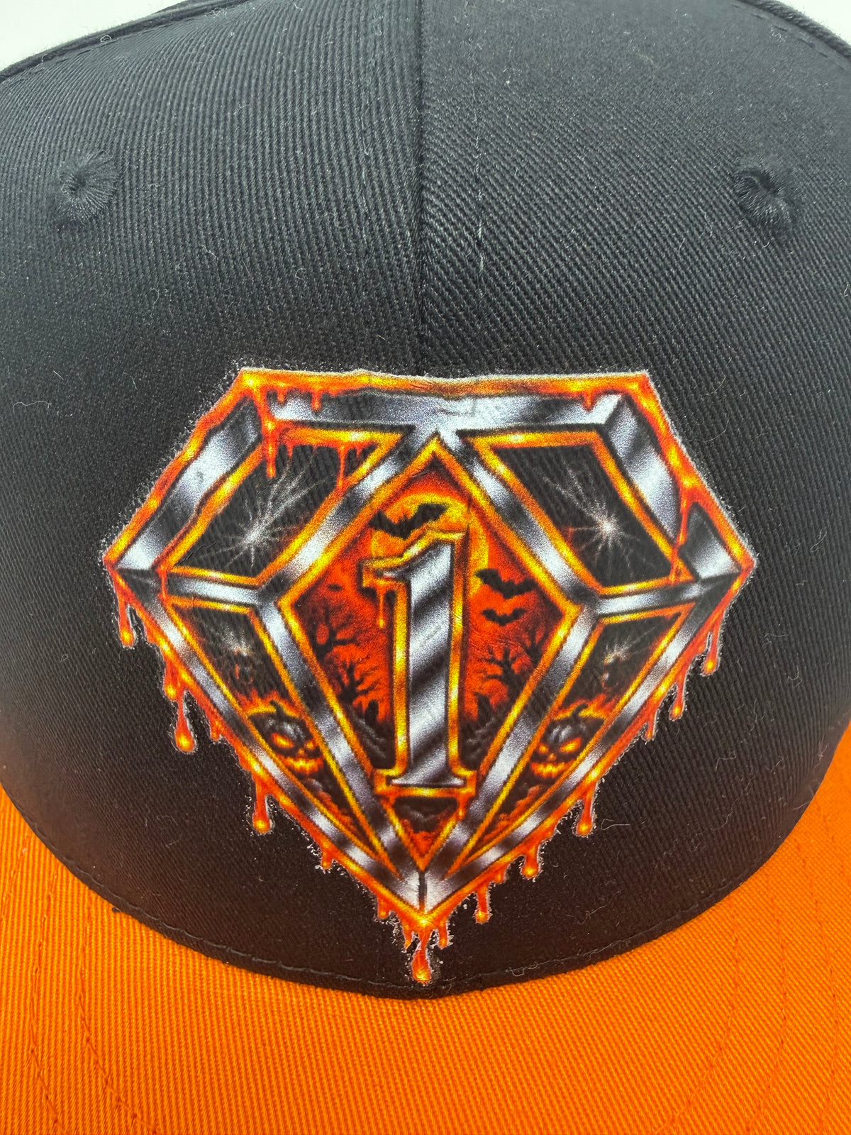 Haunted Diamond 1 Snapback (Orange & Black)