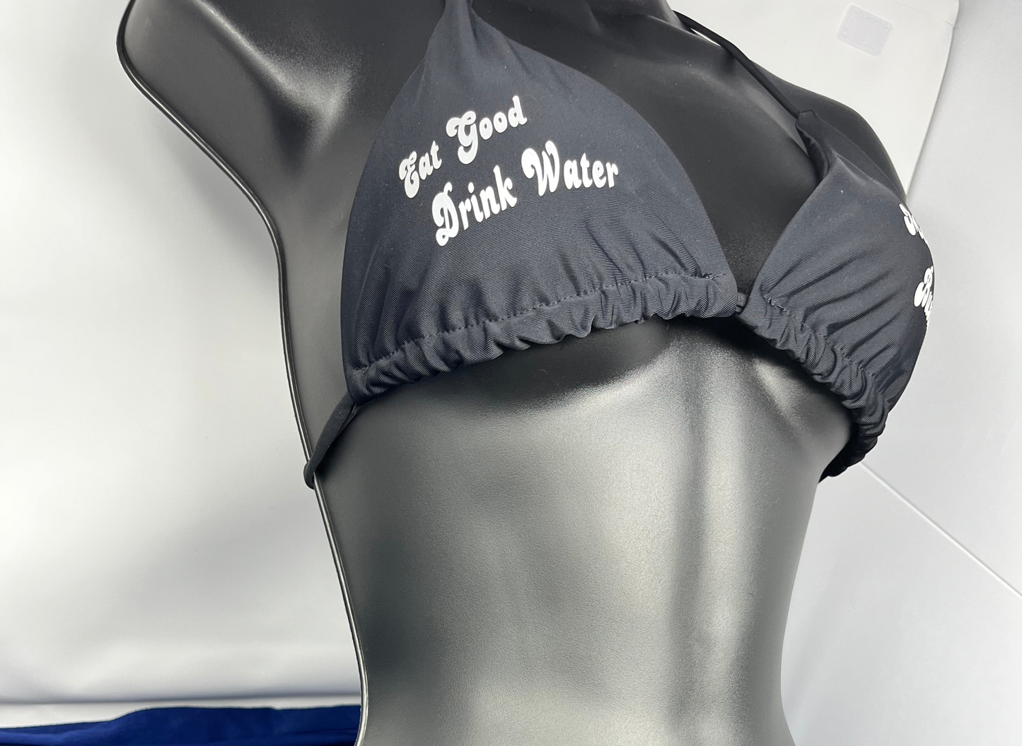 Eat good, drink water & M.Y.B top ( black )