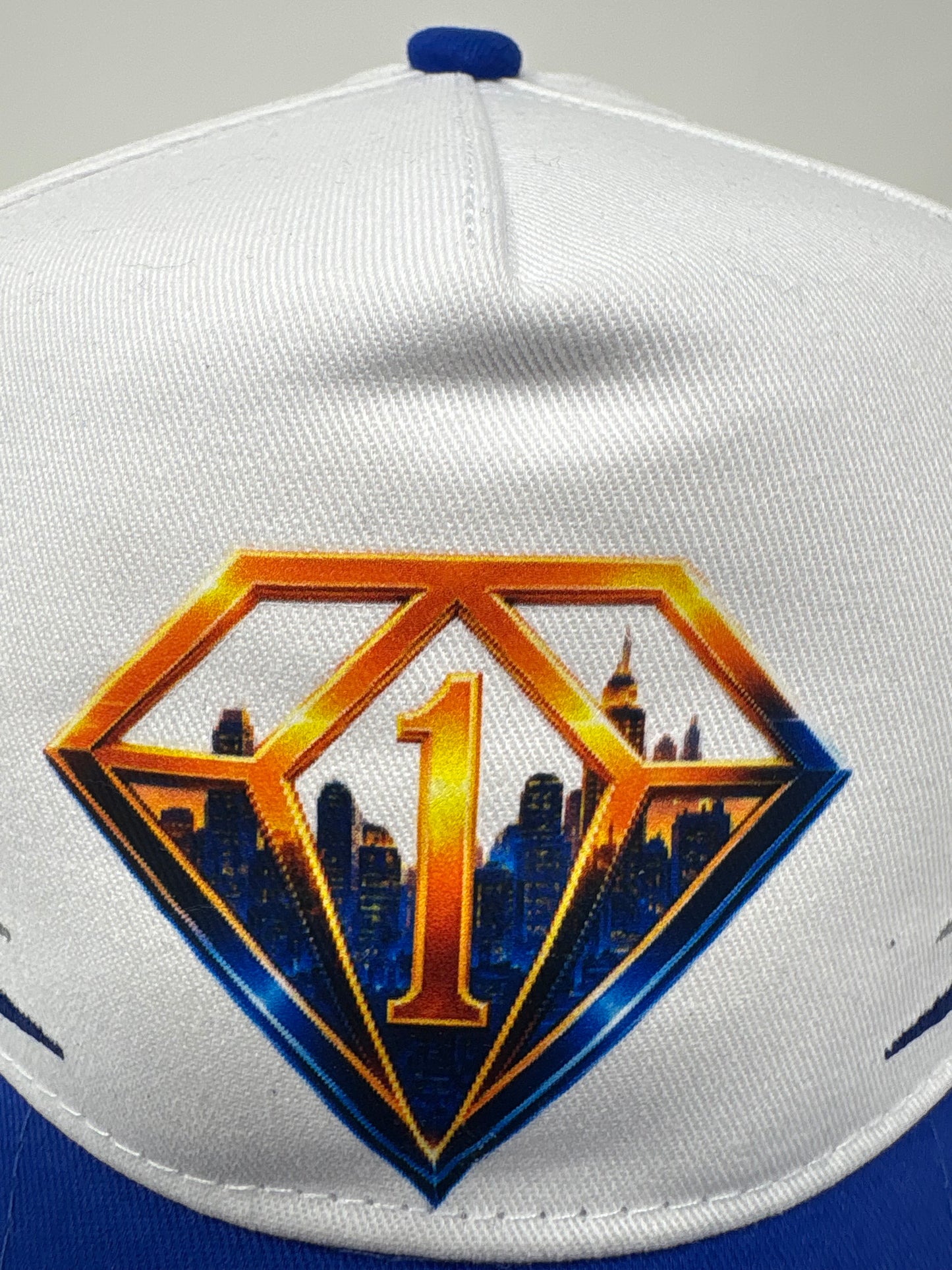 Fearless City Snapback – Royal Blue & White Diamond Edition