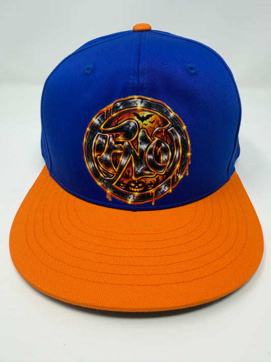 Haunted fearless dojo SnapBack (blue & orange)