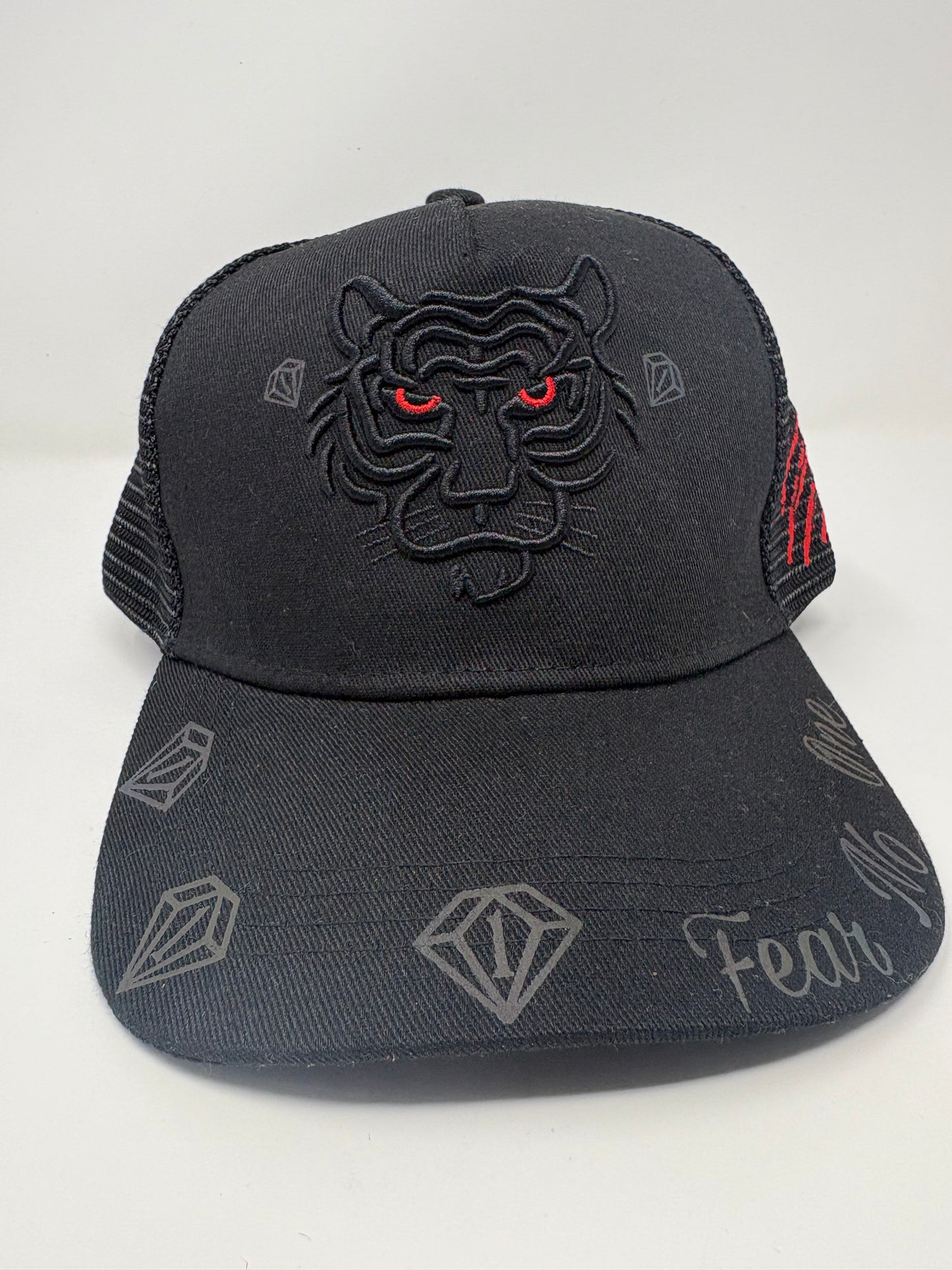 Fear No 1 “Red Eye Tiger” Mesh Trucker Hat