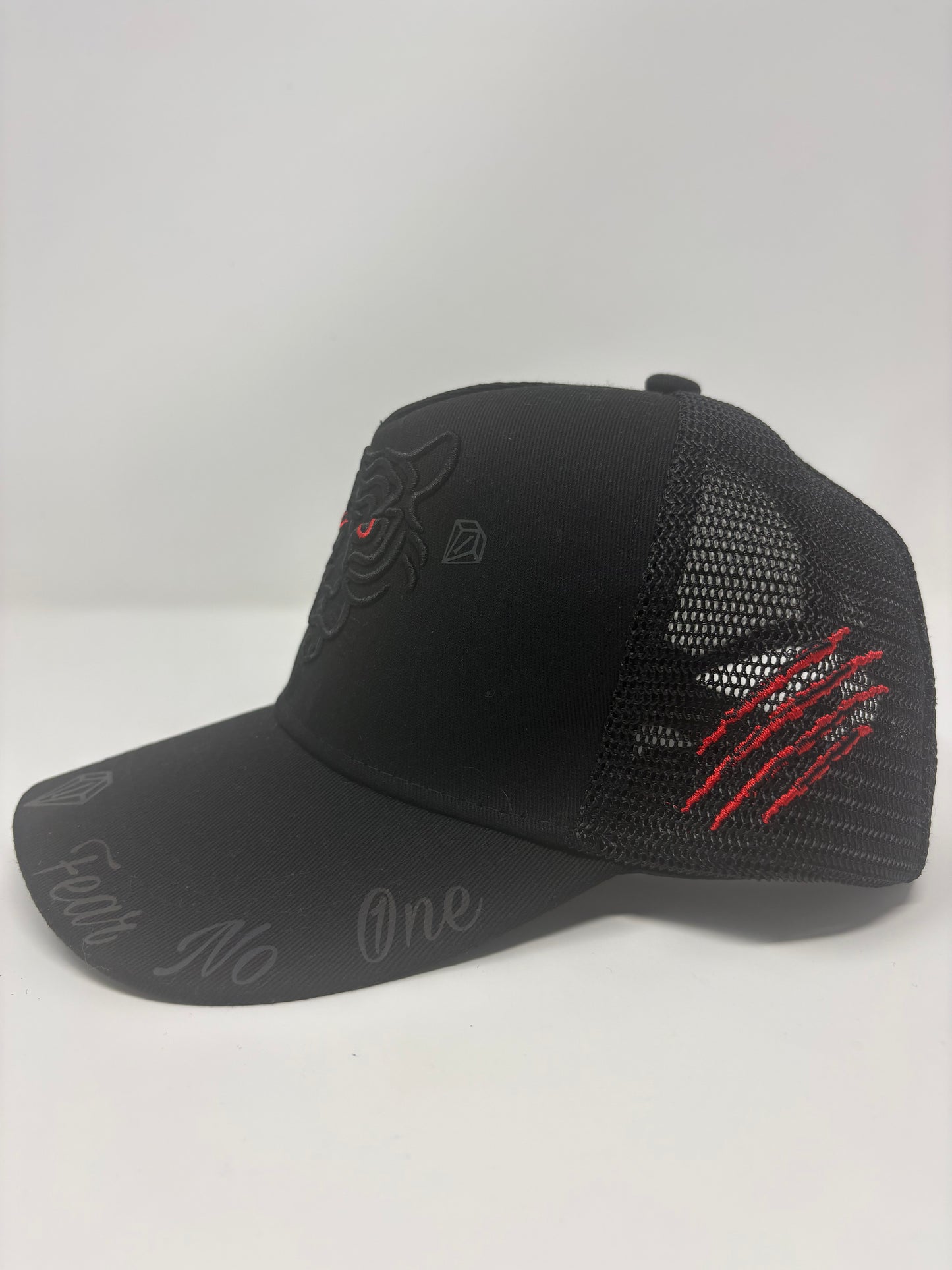 Fear No 1 “Red Eye Tiger” Mesh Trucker Hat