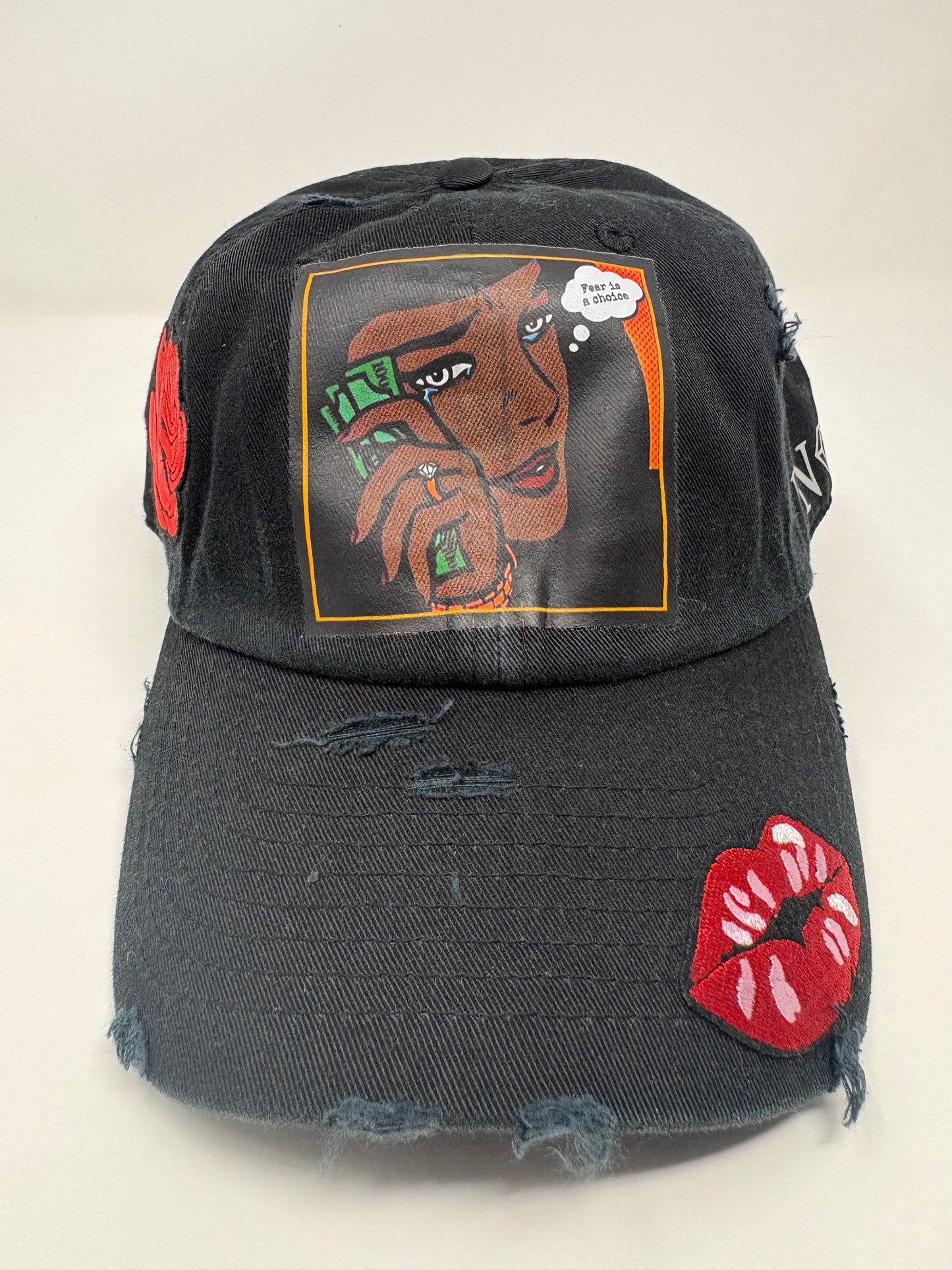 Fear No 1 Apparel – “Fear Is a Choice” Distressed Dad Hat