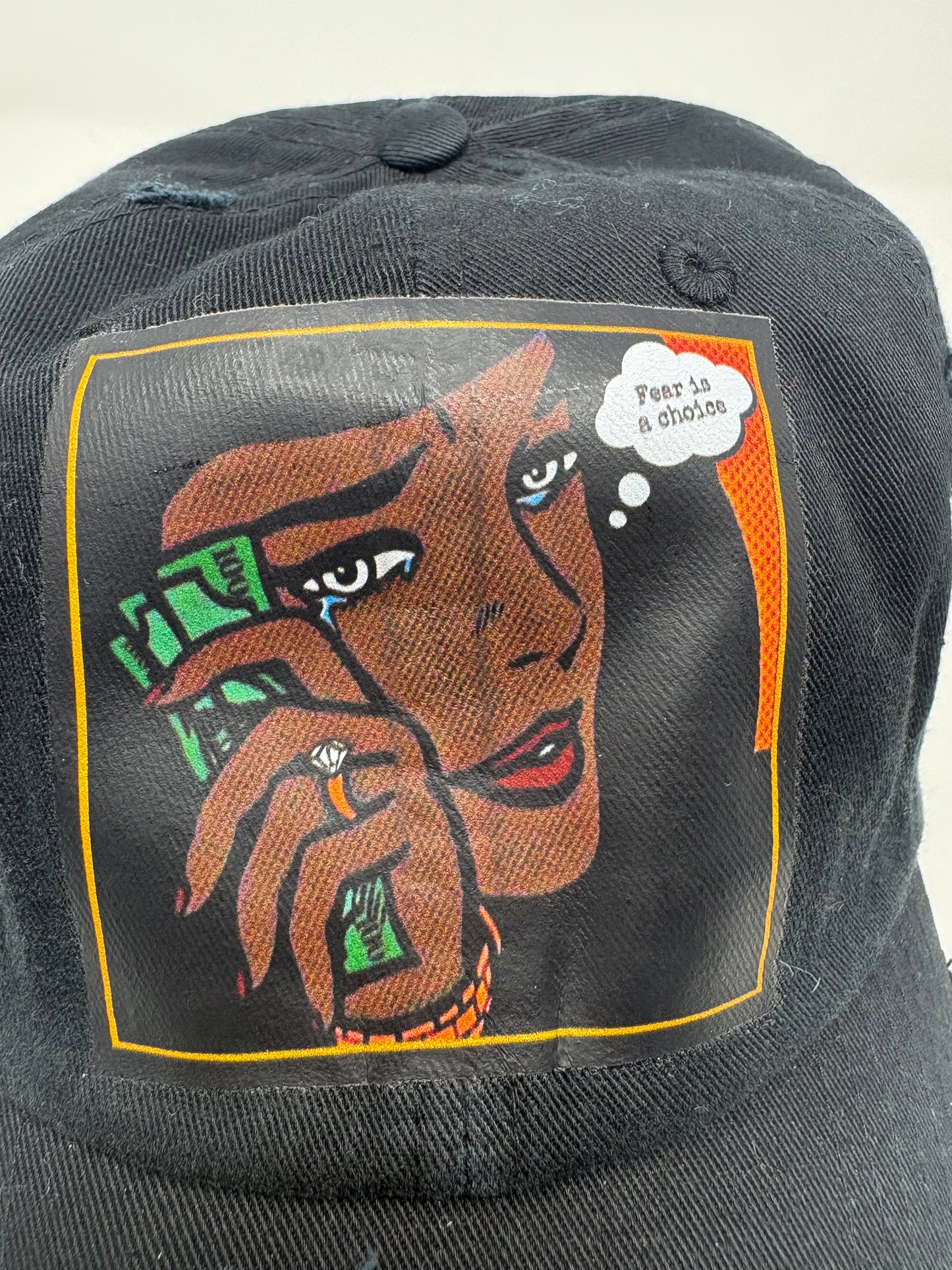 Fear No 1 Apparel – “Fear Is a Choice” Distressed Dad Hat