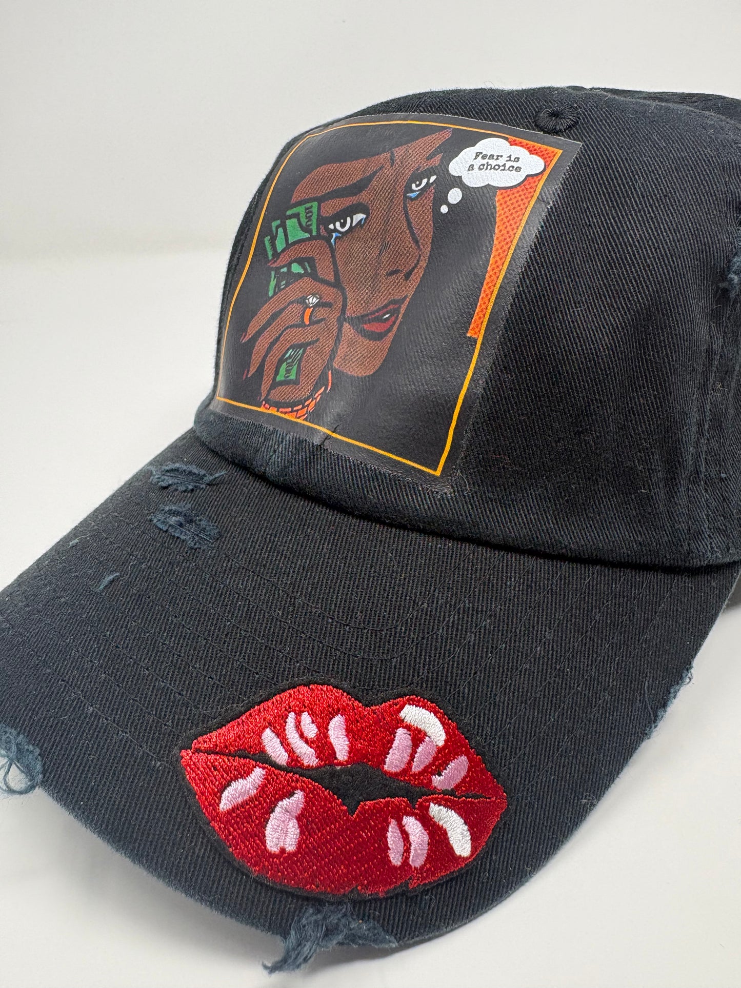 Fear No 1 Apparel – “Fear Is a Choice” Distressed Dad Hat