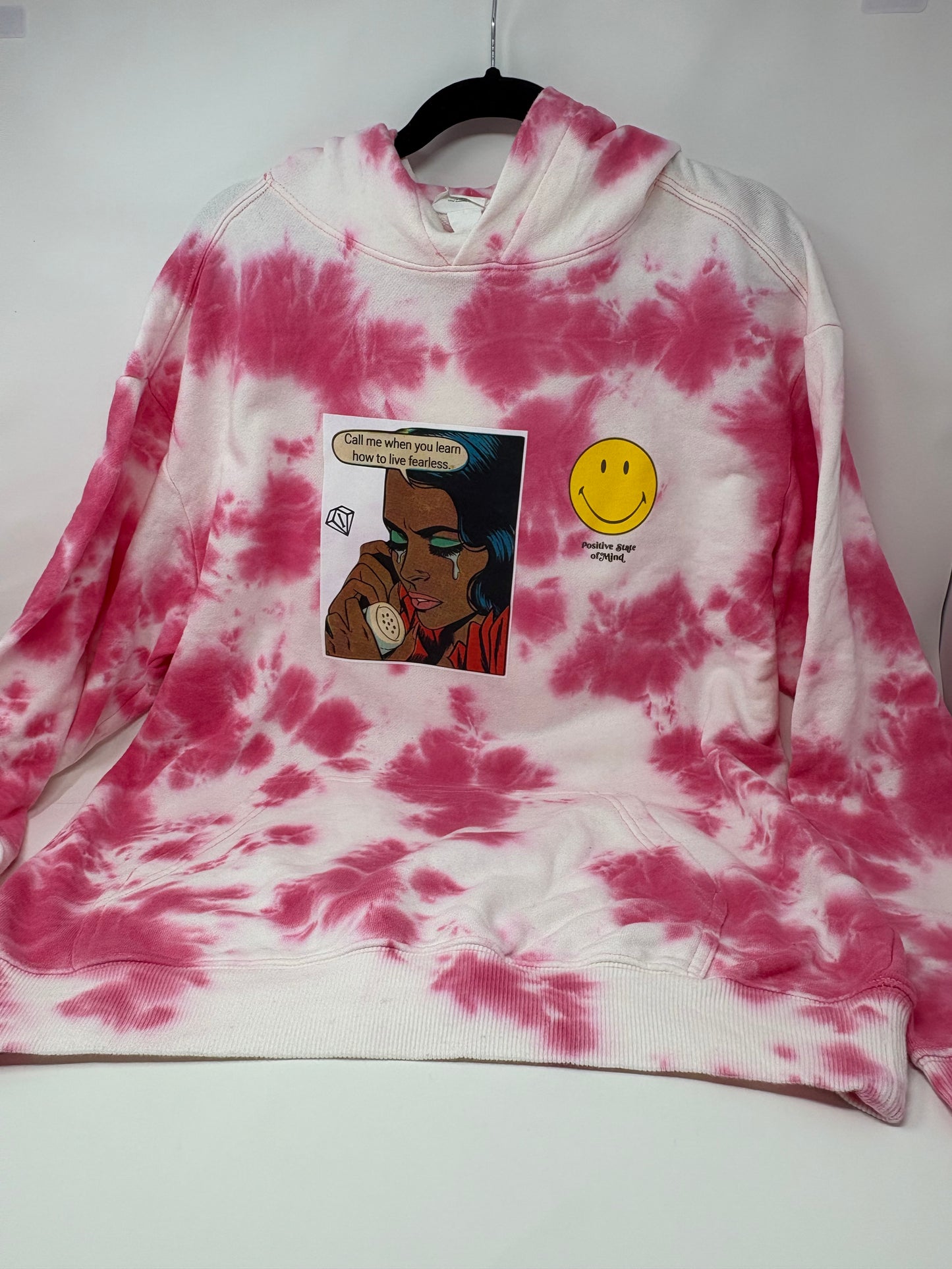 Positive State of Mind oversized Hoodie – (Call Me When) reverse Diamond Edition