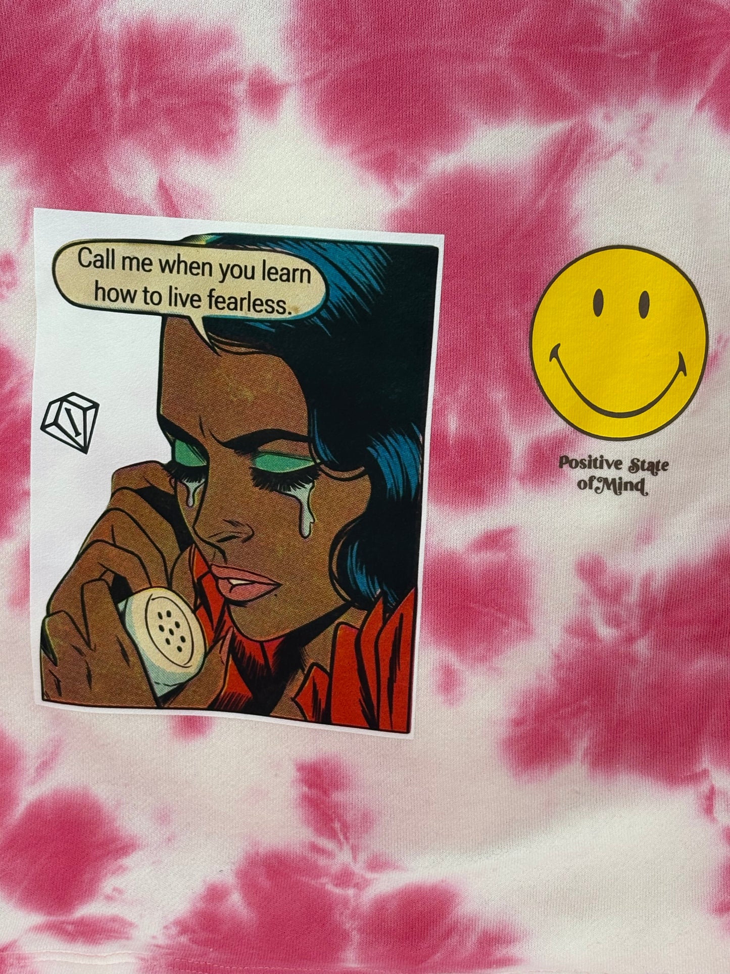 Positive State of Mind oversized Hoodie – (Call Me When) reverse Diamond Edition