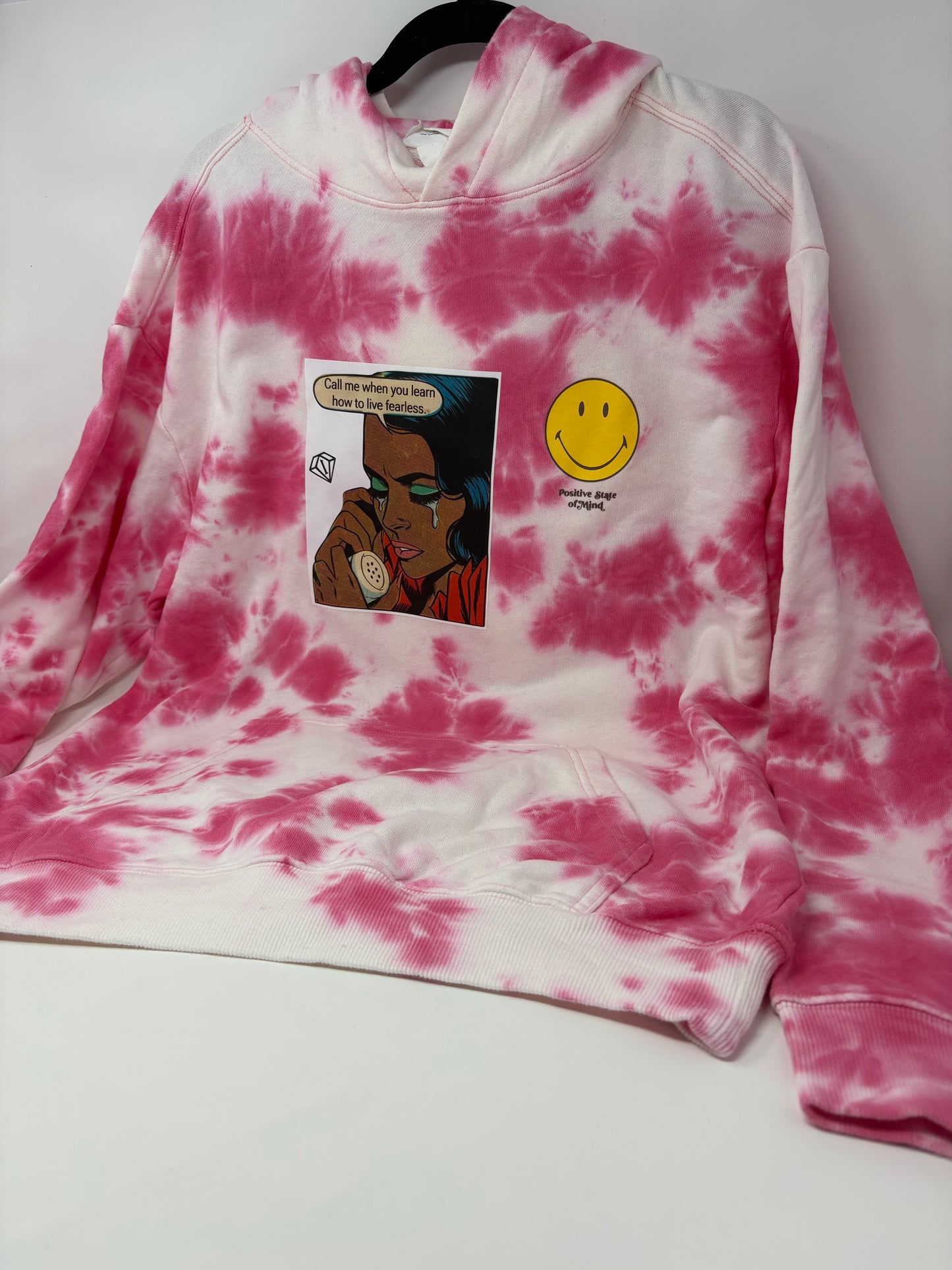 Positive State of Mind oversized Hoodie – (Call Me When) reverse Diamond Edition
