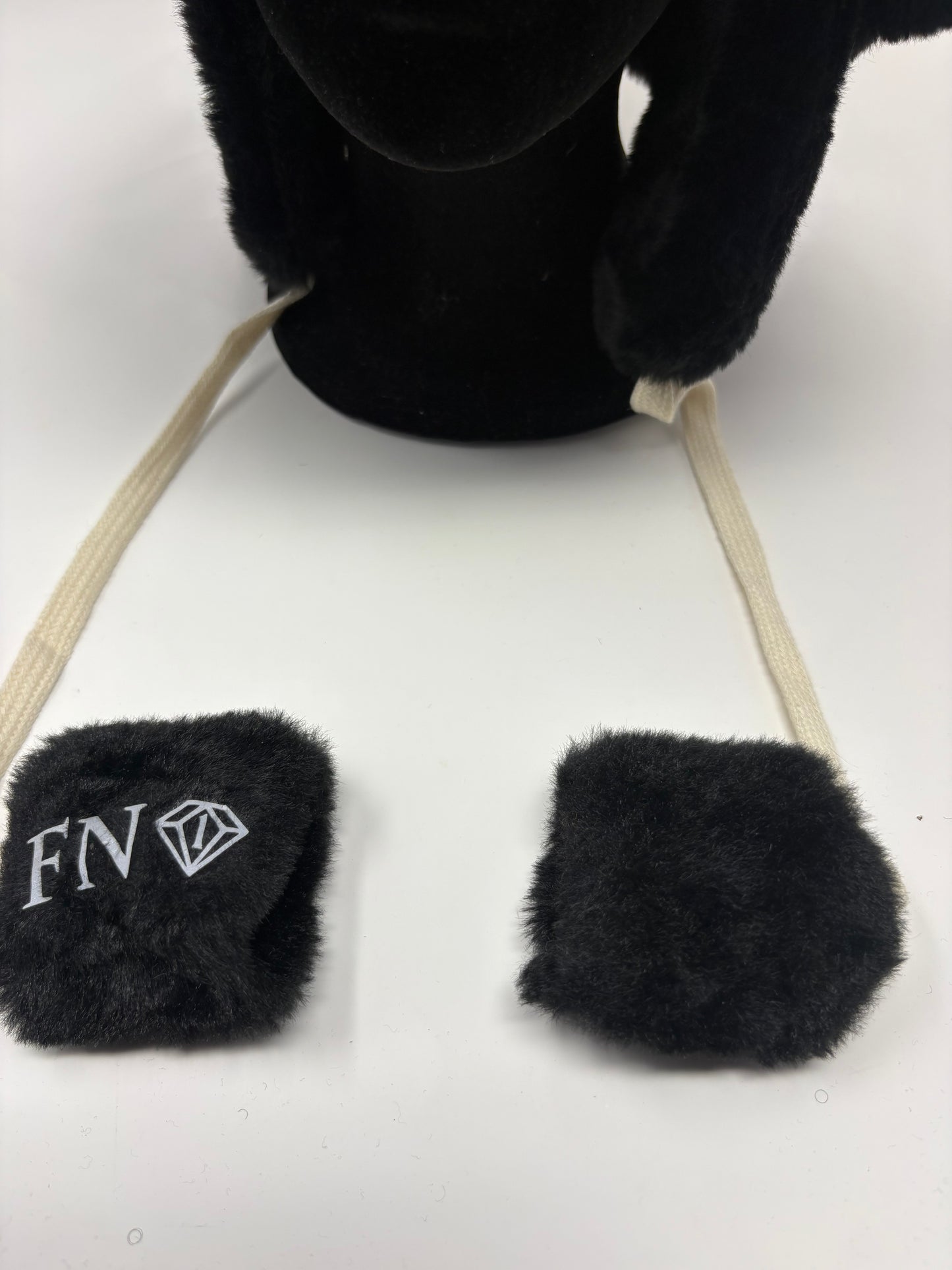 “We got us” cozy plush bucket hat w removable earmuffs (blk)
