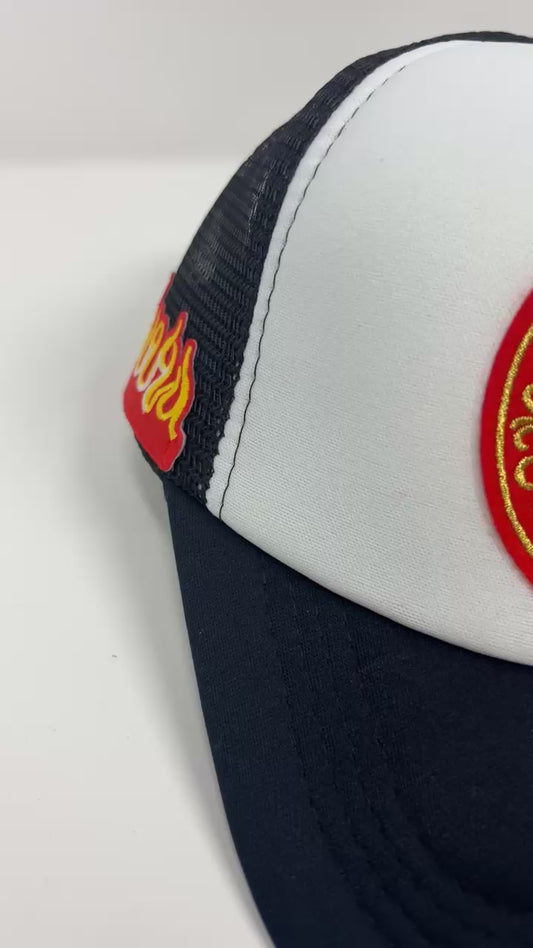 FN1 Dragon style w/ Akuma Street Fighter pin trucker hat